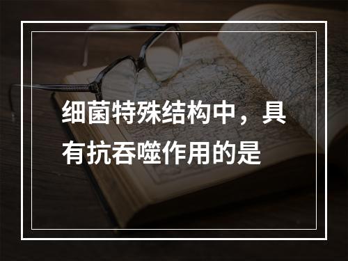 细菌特殊结构中，具有抗吞噬作用的是