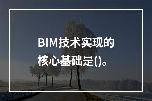 BIM技术实现的核心基础是()。