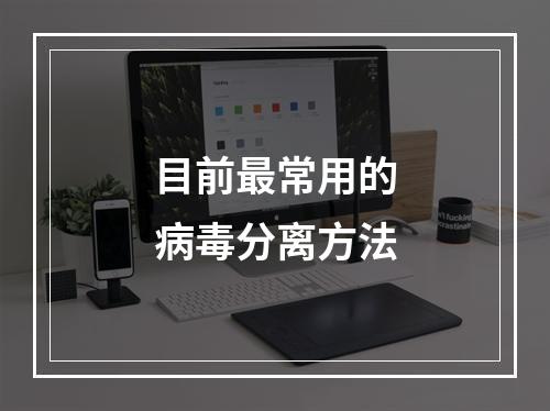 目前最常用的病毒分离方法