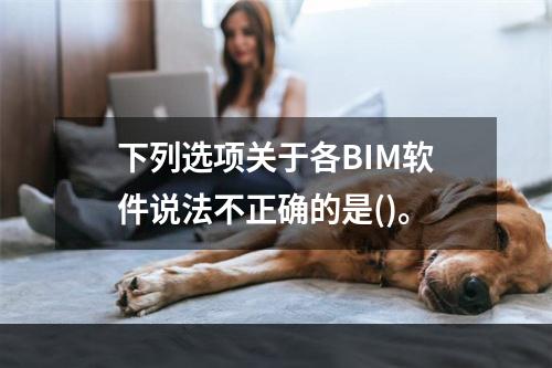 下列选项关于各BIM软件说法不正确的是()。