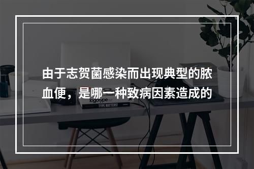 由于志贺菌感染而出现典型的脓血便，是哪一种致病因素造成的