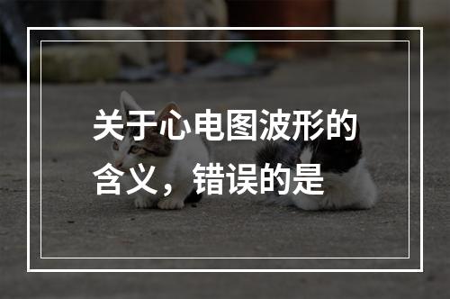 关于心电图波形的含义，错误的是