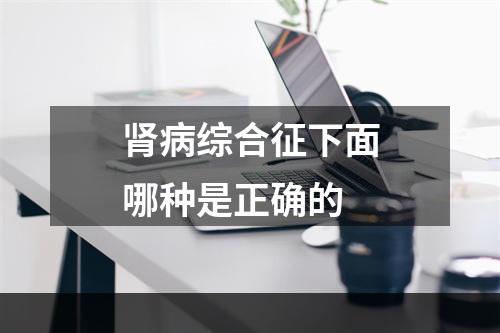 肾病综合征下面哪种是正确的