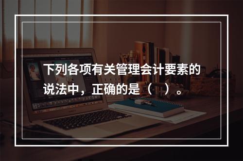 下列各项有关管理会计要素的说法中，正确的是（　）。