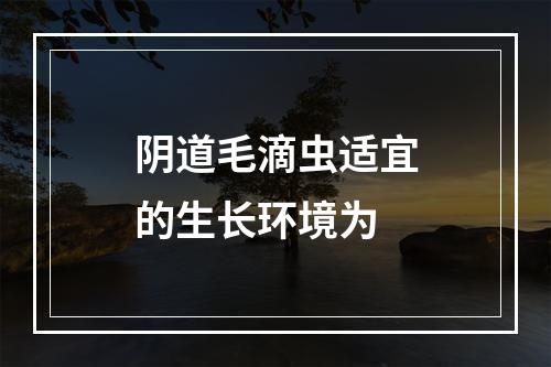 阴道毛滴虫适宜的生长环境为