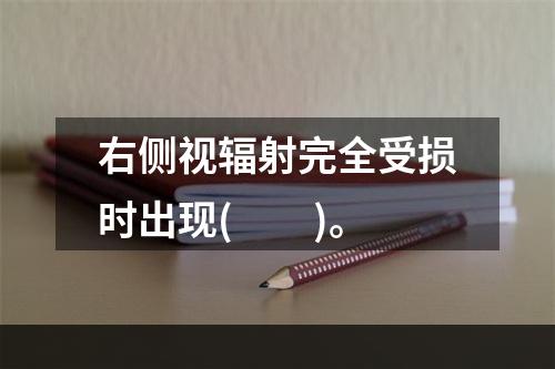 右侧视辐射完全受损时出现(　　)。