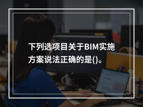 下列选项目关于BIM实施方案说法正确的是()。