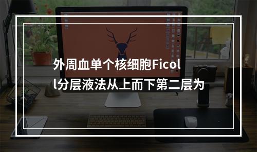 外周血单个核细胞Ficoll分层液法从上而下第二层为