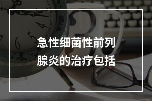 急性细菌性前列腺炎的治疗包括