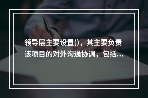 领导层主要设置()，其主要负责该项目的对外沟通协调，包括与甲