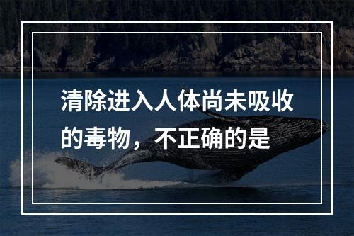 清除进入人体尚未吸收的毒物，不正确的是