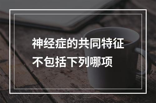 神经症的共同特征不包括下列哪项