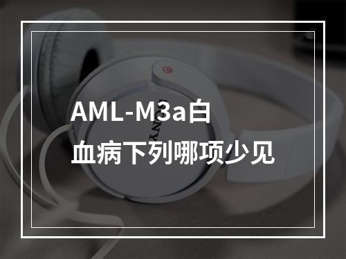 AML-M3a白血病下列哪项少见