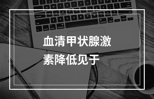 血清甲状腺激素降低见于