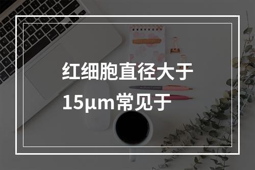 红细胞直径大于15μm常见于