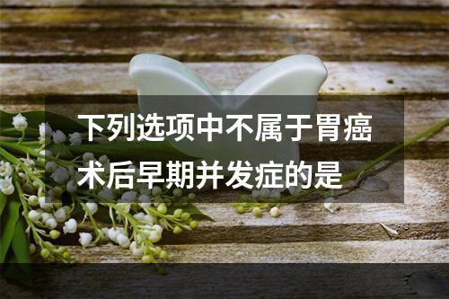 下列选项中不属于胃癌术后早期并发症的是