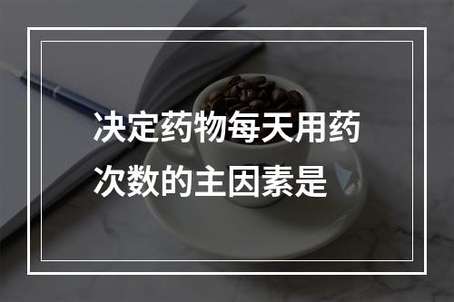 决定药物每天用药次数的主因素是