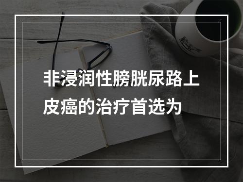 非浸润性膀胱尿路上皮癌的治疗首选为