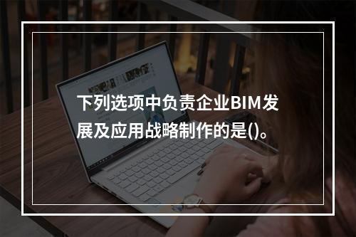 下列选项中负责企业BIM发展及应用战略制作的是()。