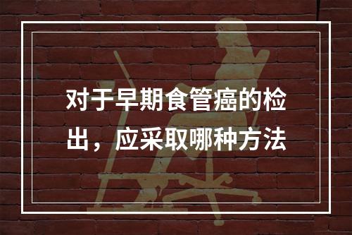 对于早期食管癌的检出，应采取哪种方法