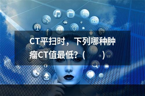 CT平扫时，下列哪种肿瘤CT值最低？(　　)