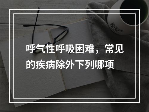 呼气性呼吸困难，常见的疾病除外下列哪项