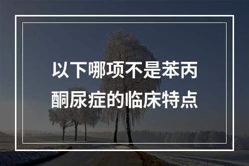 以下哪项不是苯丙酮尿症的临床特点