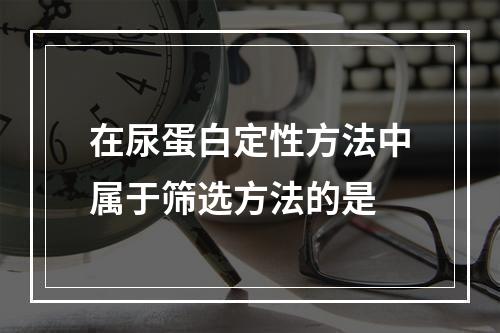 在尿蛋白定性方法中属于筛选方法的是