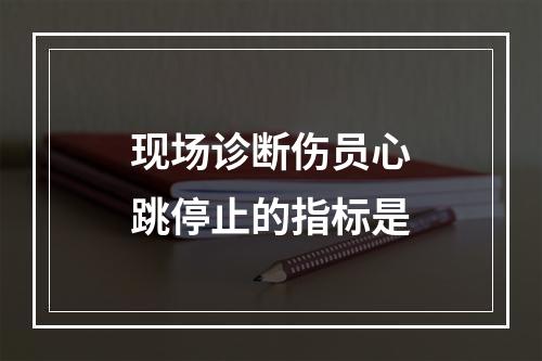 现场诊断伤员心跳停止的指标是