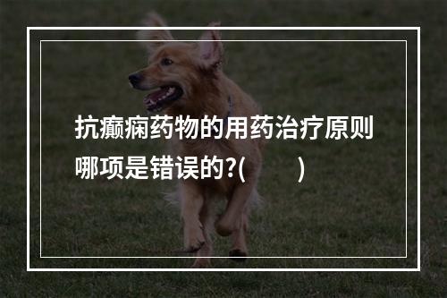 抗癫痫药物的用药治疗原则哪项是错误的?(　　)