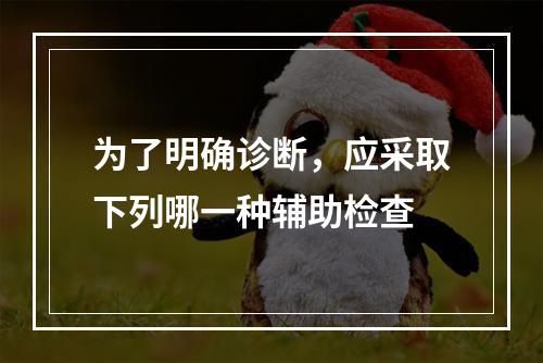 为了明确诊断，应采取下列哪一种辅助检查