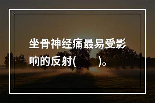 坐骨神经痛最易受影响的反射(　　)。