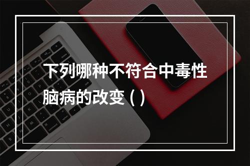 下列哪种不符合中毒性脑病的改变 ( )