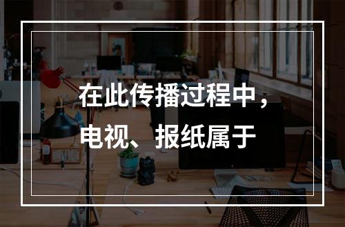 在此传播过程中，电视、报纸属于