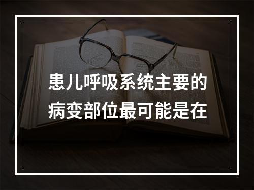 患儿呼吸系统主要的病变部位最可能是在