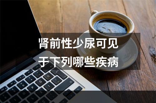 肾前性少尿可见于下列哪些疾病