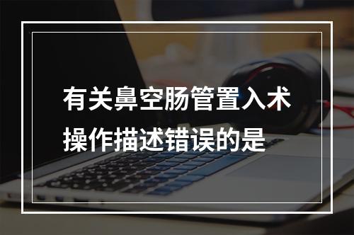 有关鼻空肠管置入术操作描述错误的是