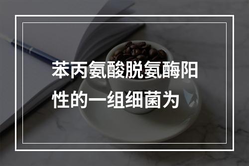 苯丙氨酸脱氨酶阳性的一组细菌为