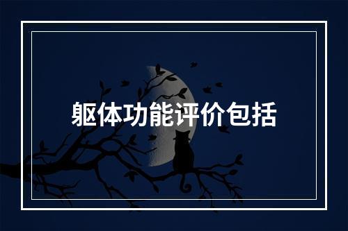 躯体功能评价包括