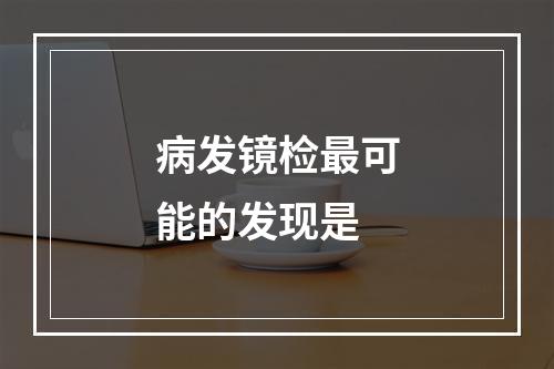 病发镜检最可能的发现是