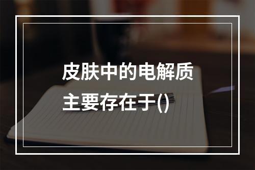 皮肤中的电解质主要存在于()