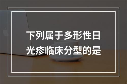 下列属于多形性日光疹临床分型的是