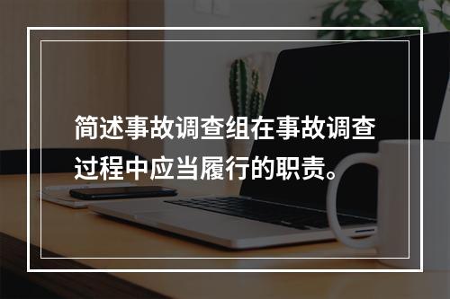 简述事故调查组在事故调查过程中应当履行的职责。