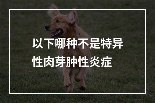 以下哪种不是特异性肉芽肿性炎症