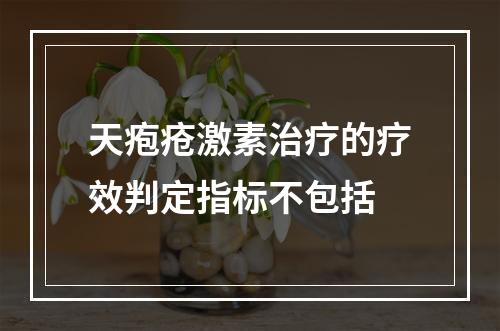 天疱疮激素治疗的疗效判定指标不包括