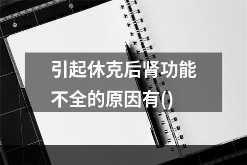 引起休克后肾功能不全的原因有()