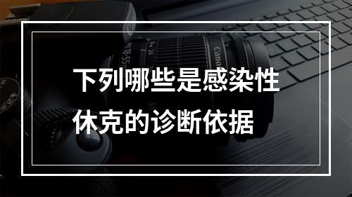 下列哪些是感染性休克的诊断依据