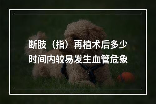 断肢（指）再植术后多少时间内较易发生血管危象