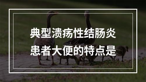 典型溃疡性结肠炎患者大便的特点是