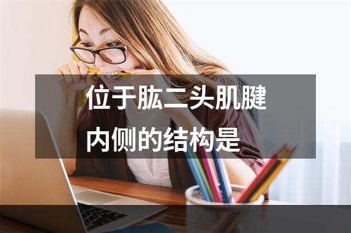 位于肱二头肌腱内侧的结构是